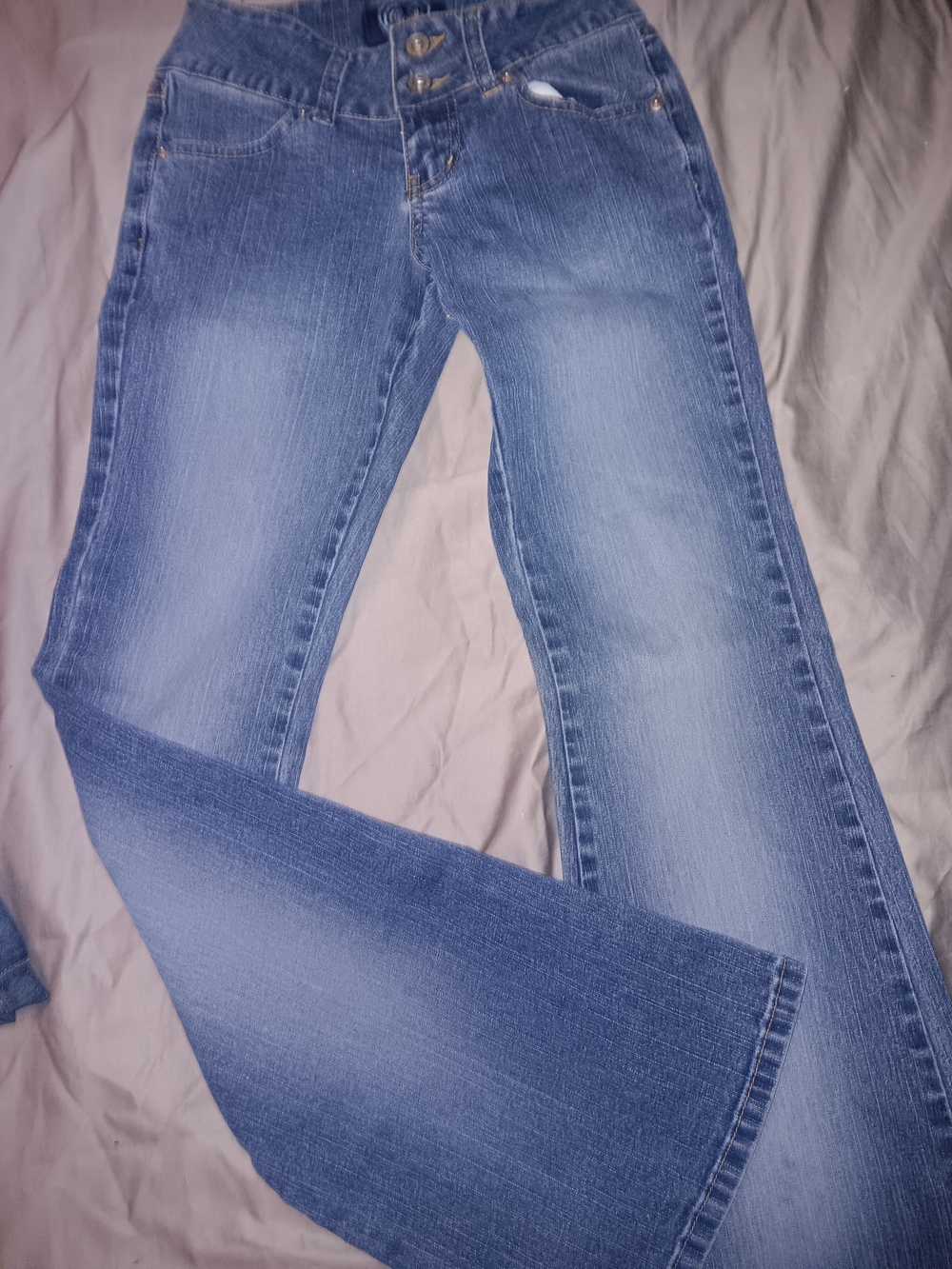 Angels Light Blue Wide Leg Flare Jeans